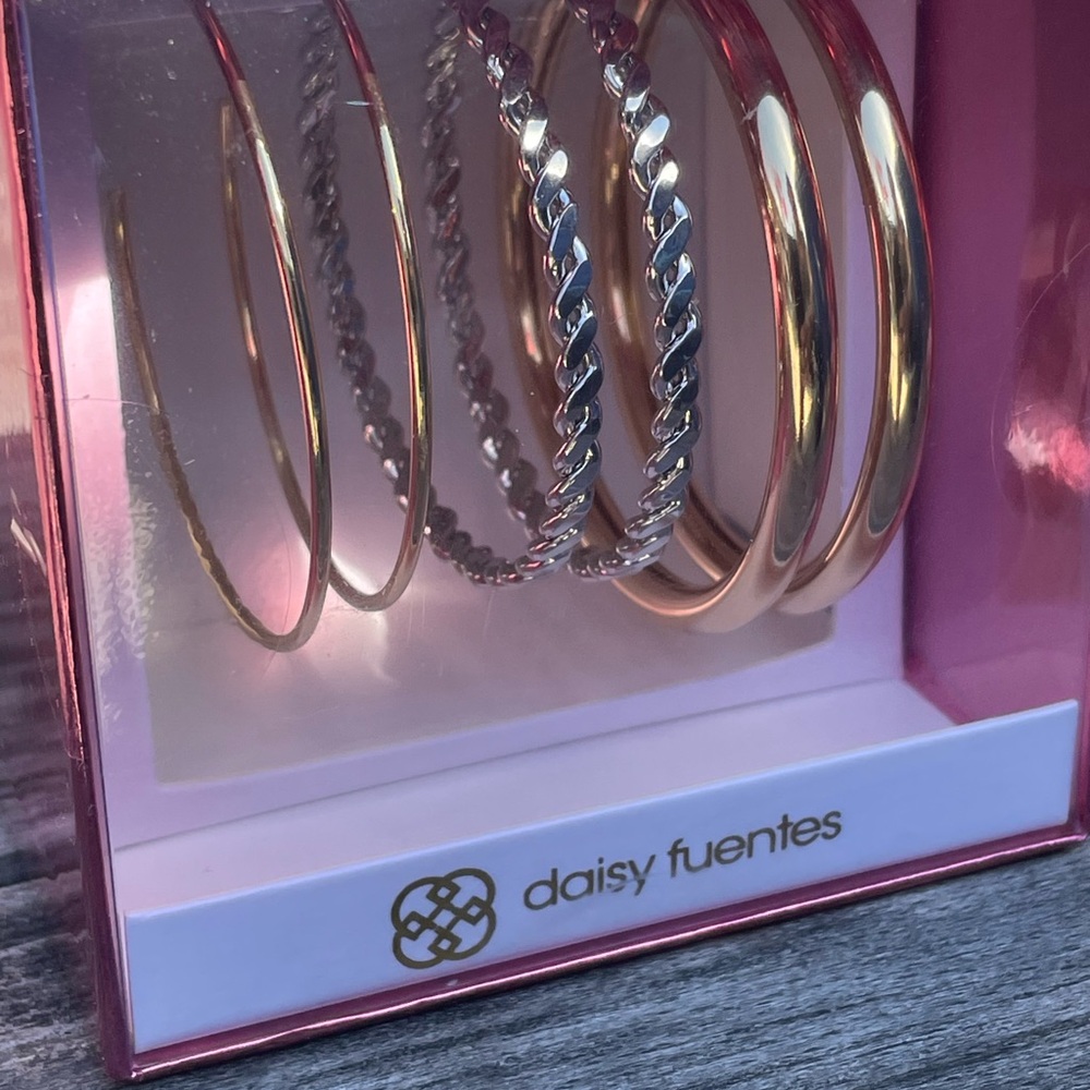 Daisy Fuentes  Gold and Silver boxed Earrings Set casual Y2K
